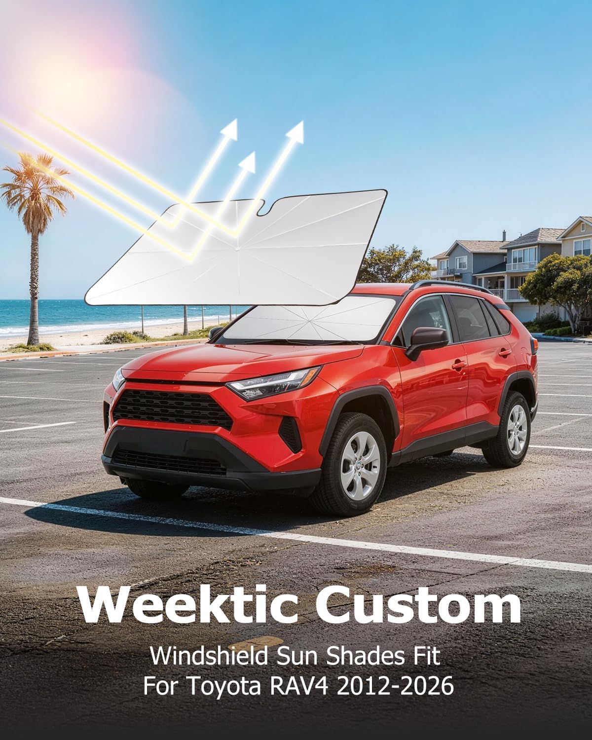 Thumbnail 4 de Weektic Custom Windshield Sun Shade Umbrella for Toyota RAV4 (2013-2026)