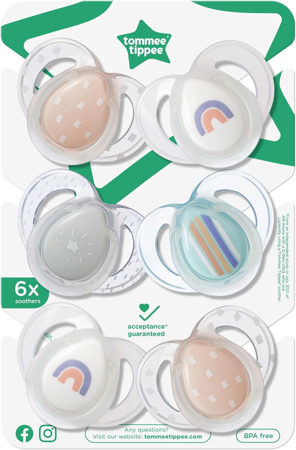 Thumbnail 6 de Tommee Tippee Nighttime Soother (6–18 months) – 6 glow-in-the-dark soothers