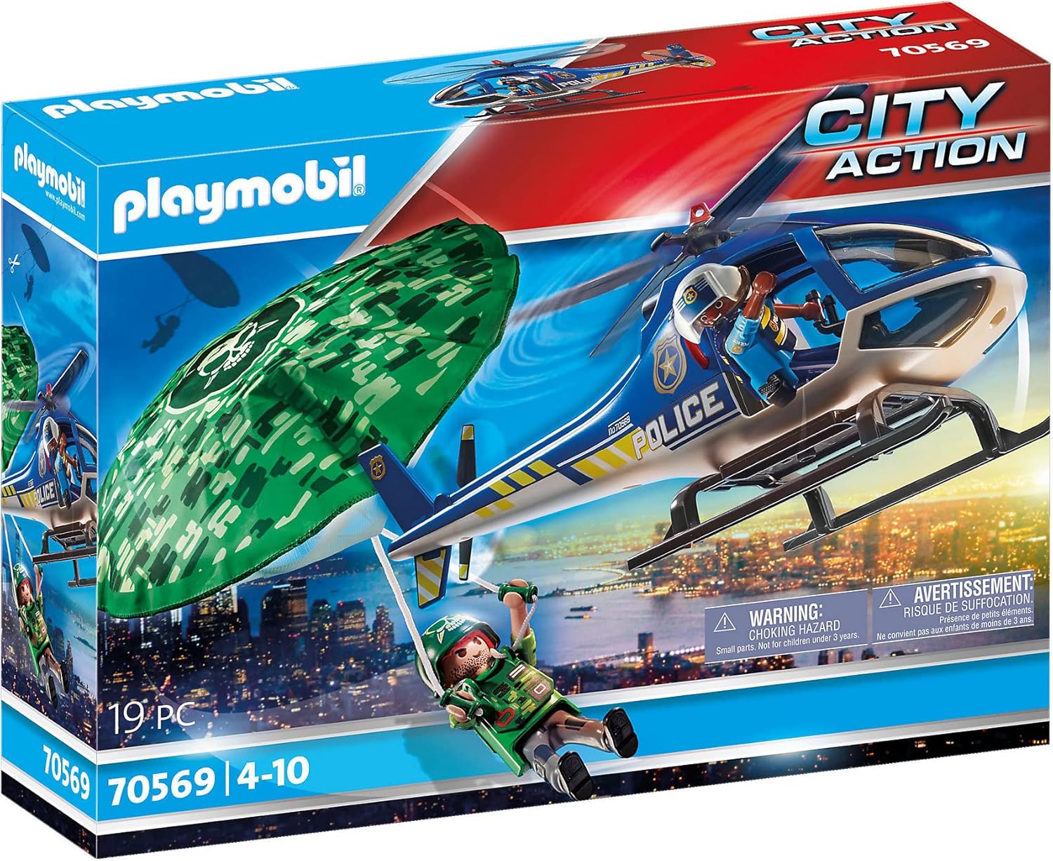 Thumbnail 6 de PLAYMOBIL City Action 70569 Helicóptero Policía 🚁 Persecución Divertida