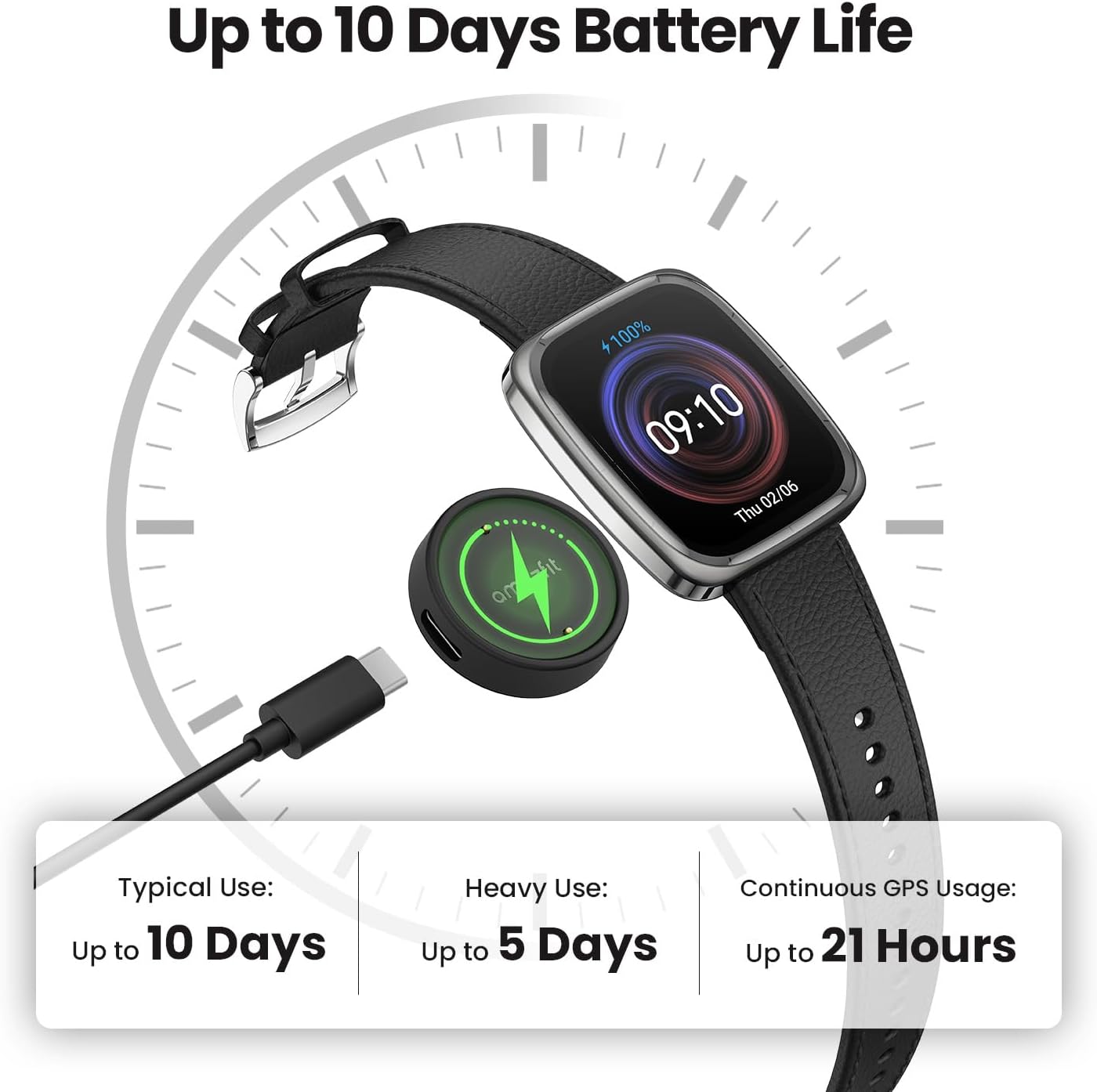 Thumbnail 6 de Amazfit Active 2 Premium Smart Watch (Square) with GPS, AMOLED & Sapphire Glass