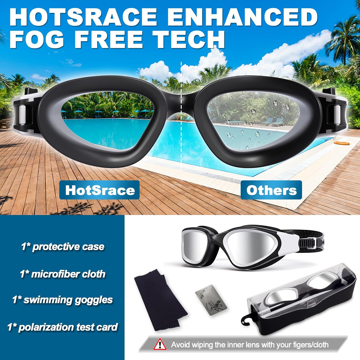 Thumbnail 6 de HotSrace Swimming Goggles: Anti Fog, Anti UV, No Leakage