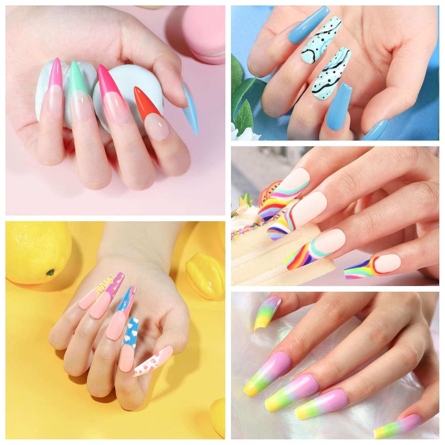 Detalle 2 de COSCELIA 60-Piece Gel Nail Polish Set (55 Colors + Top & Base Coats) for DIY Manicure & Nail Art