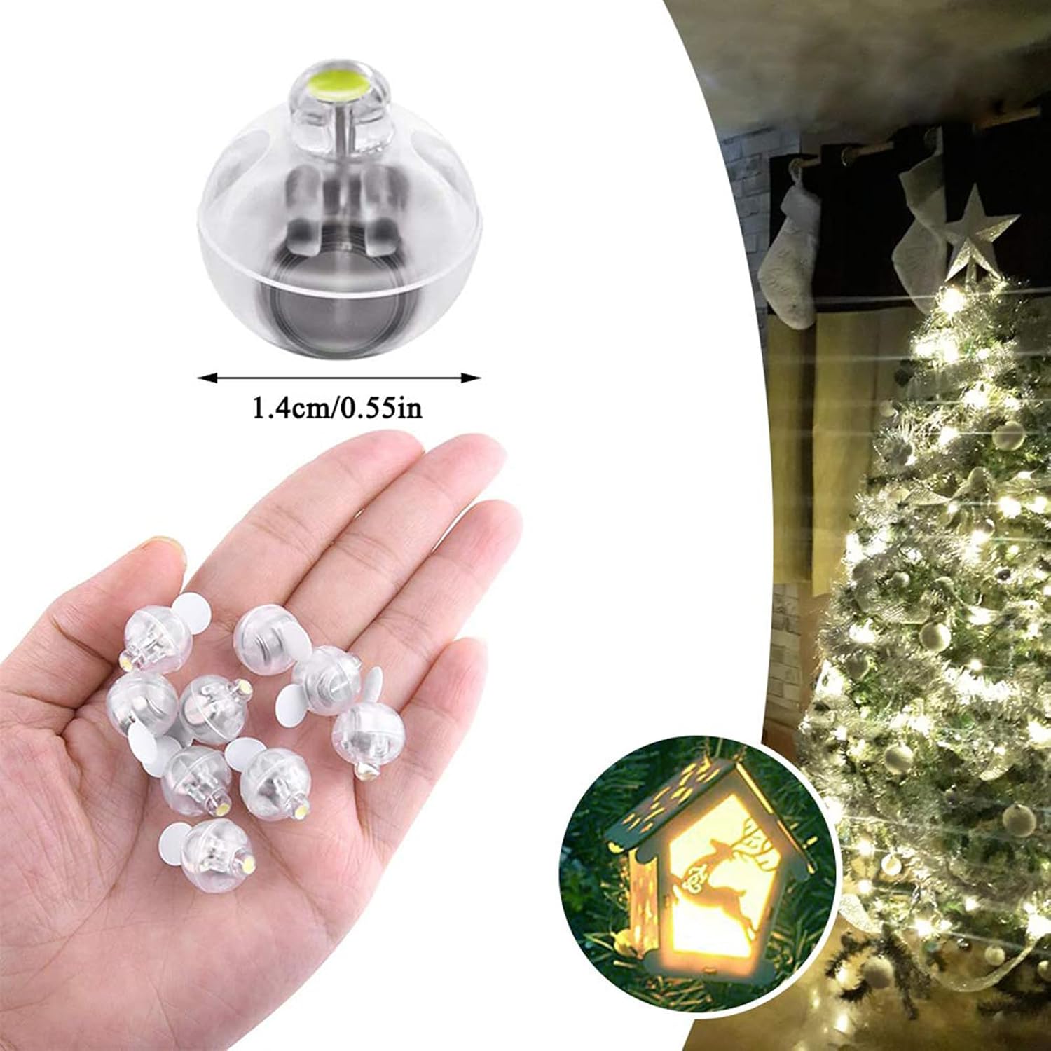 Detalle de Auting facaffa1-aea0-4da6-8178-771ecf11f074 mini-ledlampjes, 30 stuks, warmwit