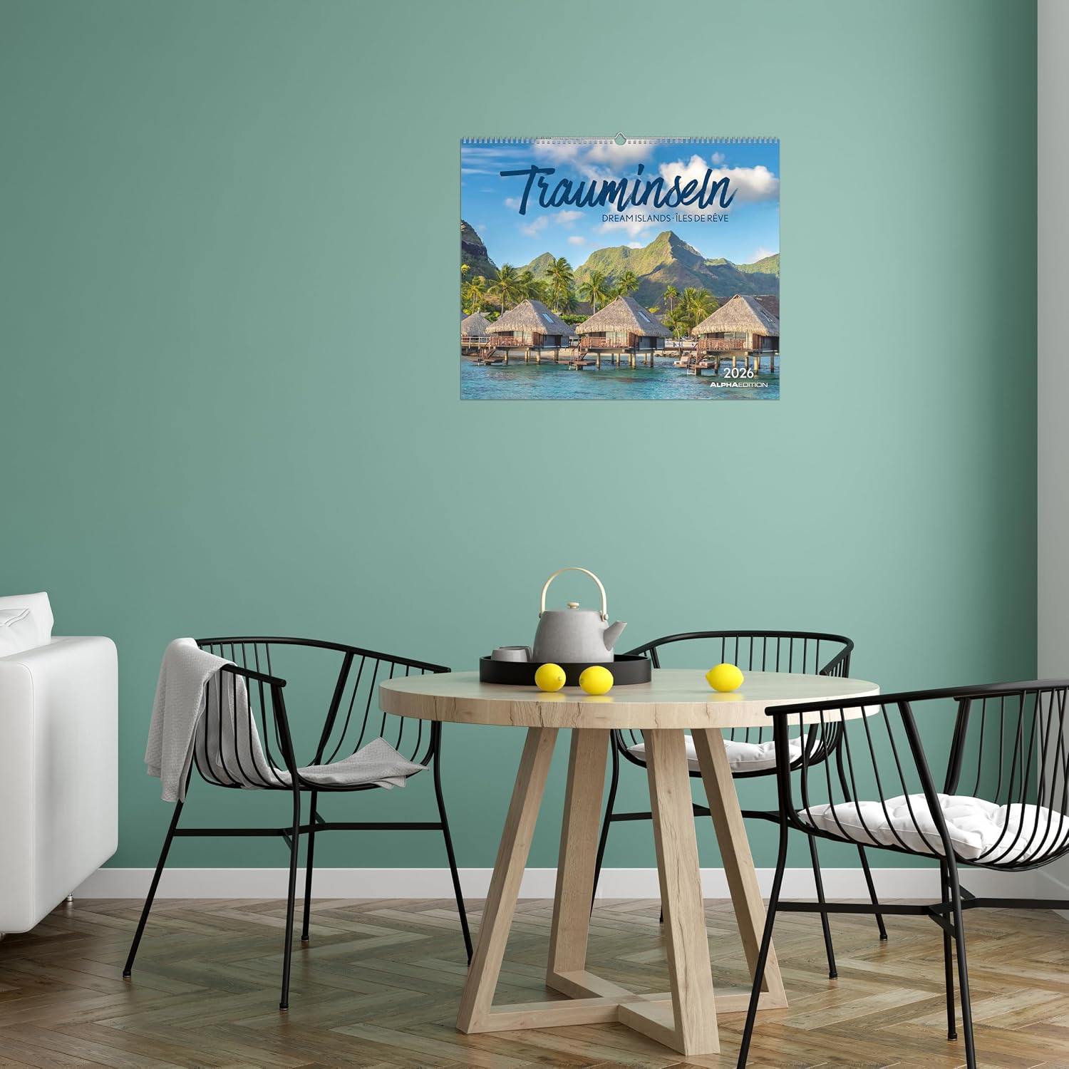Detalle de Alpha Edition Trauminseln 2026 Monatskalender 52×42,5 cm