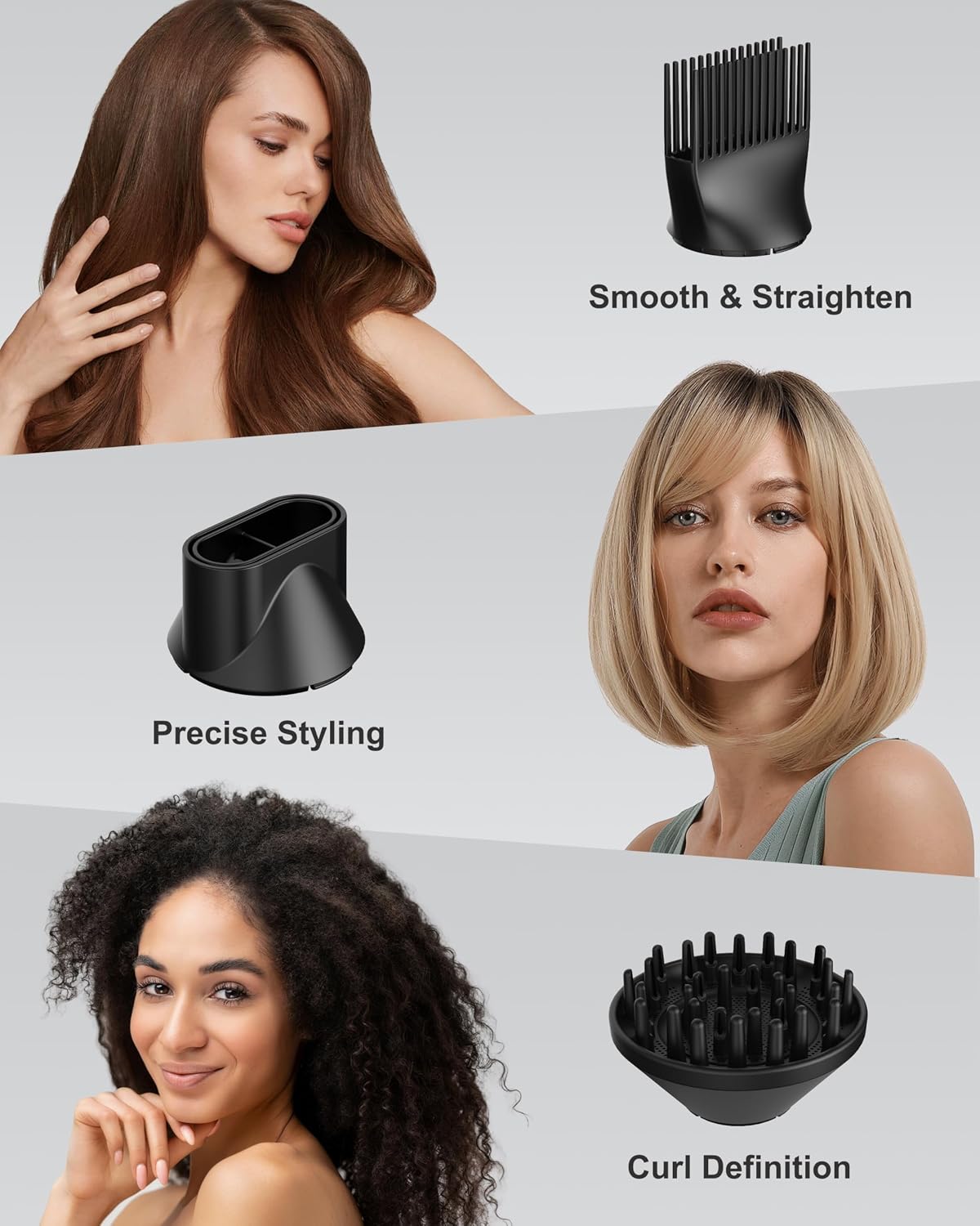 Thumbnail 2 de ANNLARY Hair Dryer with Comb 1800W