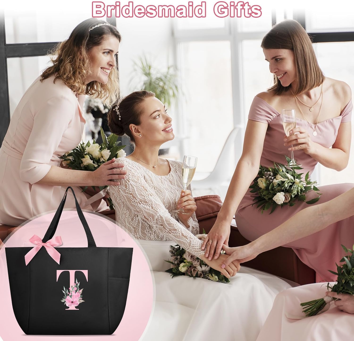 Thumbnail 5 de Vavabox A-Z Initial Personalised Tote Bag (Waterproof) in 01-Black