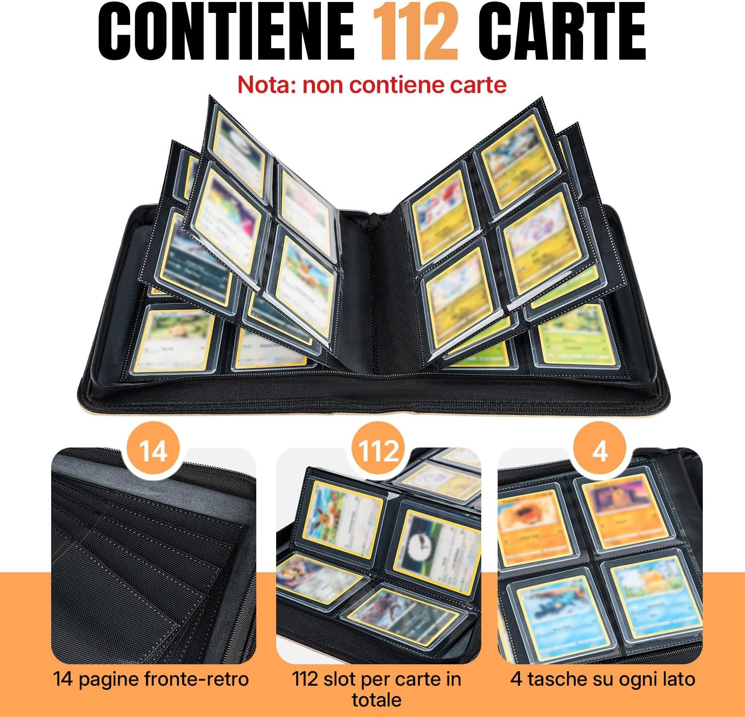 Thumbnail 1 de Tolesum Organizzatore decorativo e contenitore per toploader (112 scomparti) con 10 top loader – Cachi