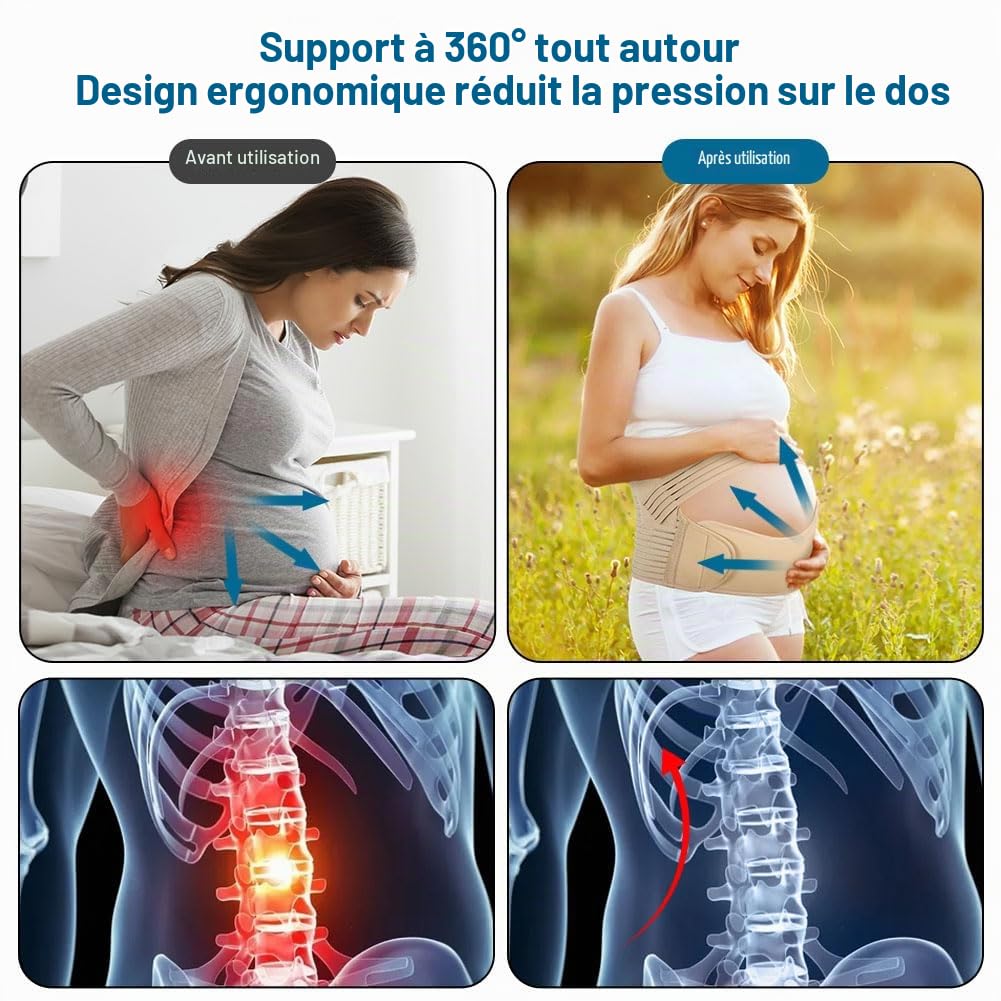 Thumbnail 4 de AUYAO 5703742 zwangerschapssteunriem, verstelbaar, XL, ademend mesh