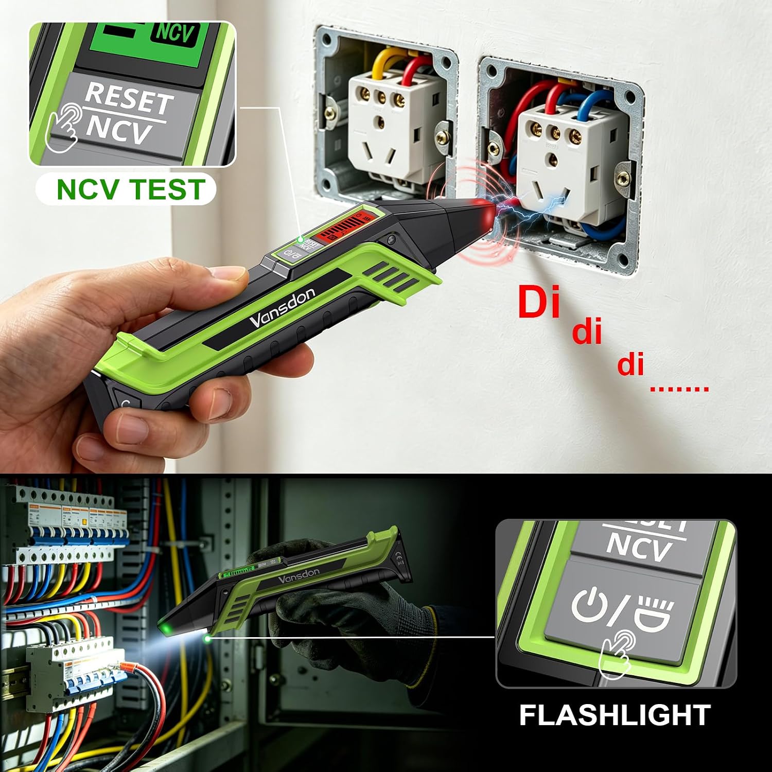 Thumbnail 6 de Vansdon BF-2000 Circuit Breaker Finder with LCD, GFCI and NCV Testing
