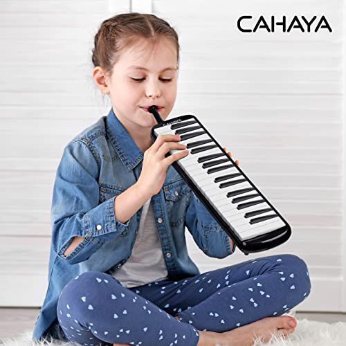 Detalle de CAHAYA Pianola Melodica 32 Tasti con Custodia – Bianco/Nero