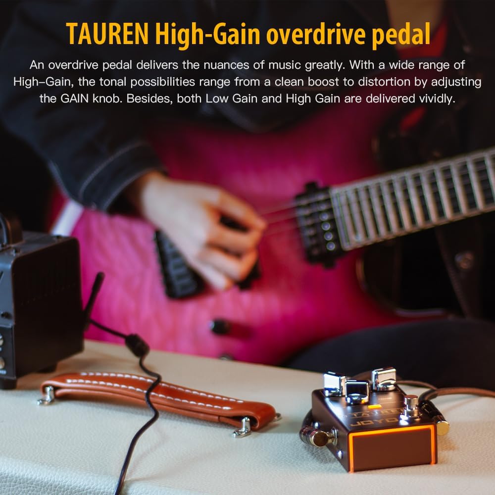 Detalle 2 de JOYO Tauren R-01 Overdrive Guitar Pedal with Touch-Sensitive Drive and Ambient LEDs