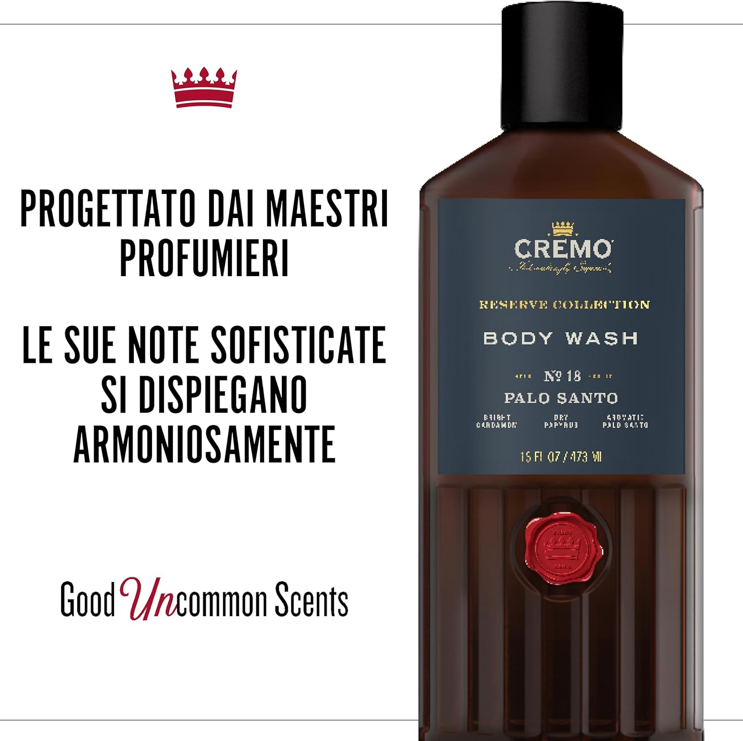 Detalle de Bagnoschiuma Reserve Collection Cremo – Gel Doccia Uomo al Palo Santo, 473 ml