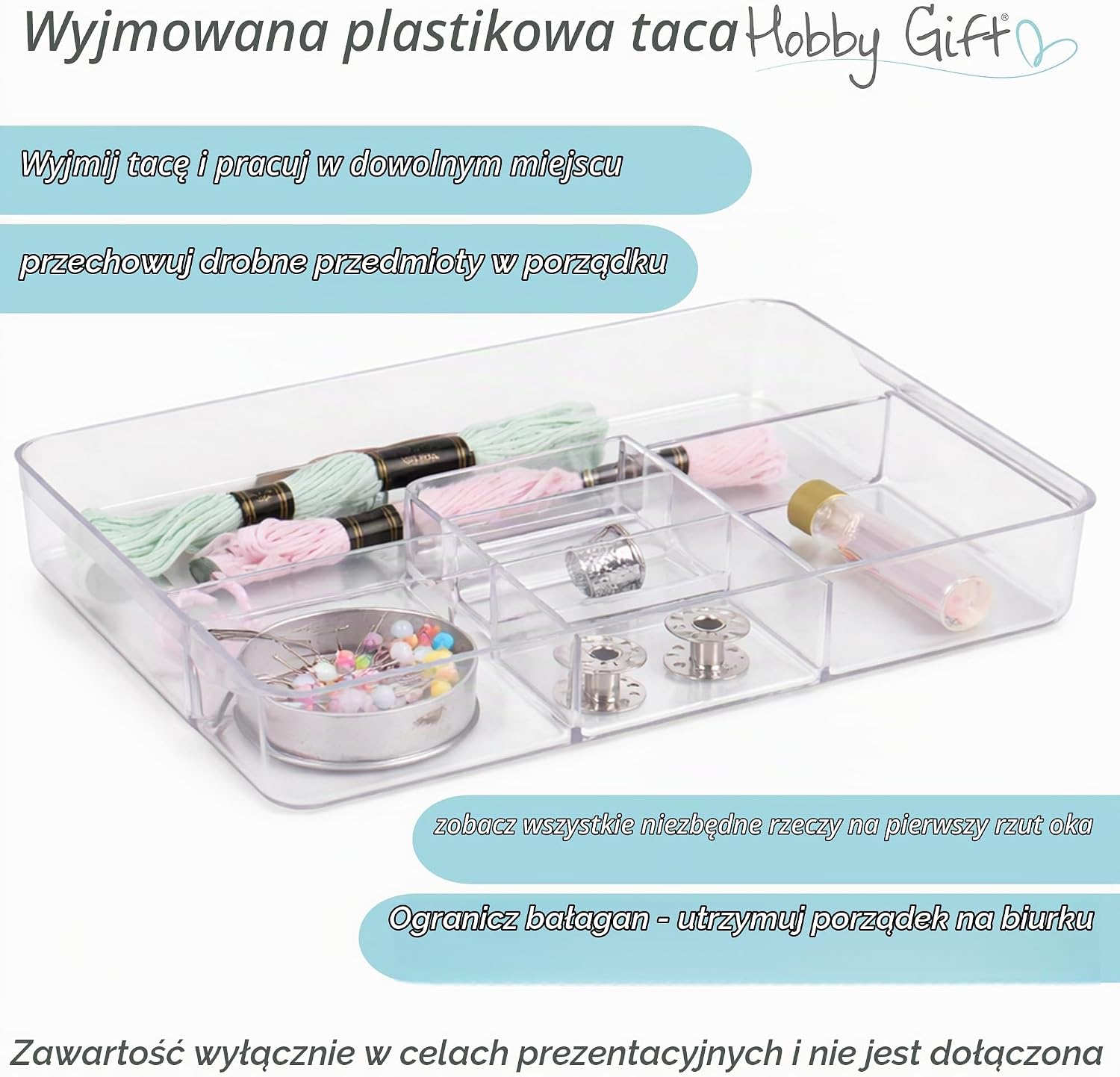 Thumbnail 4 de Hobby Gift Haby Notions – duże pudełko krawieckie z podwójną pokrywą i tacką
