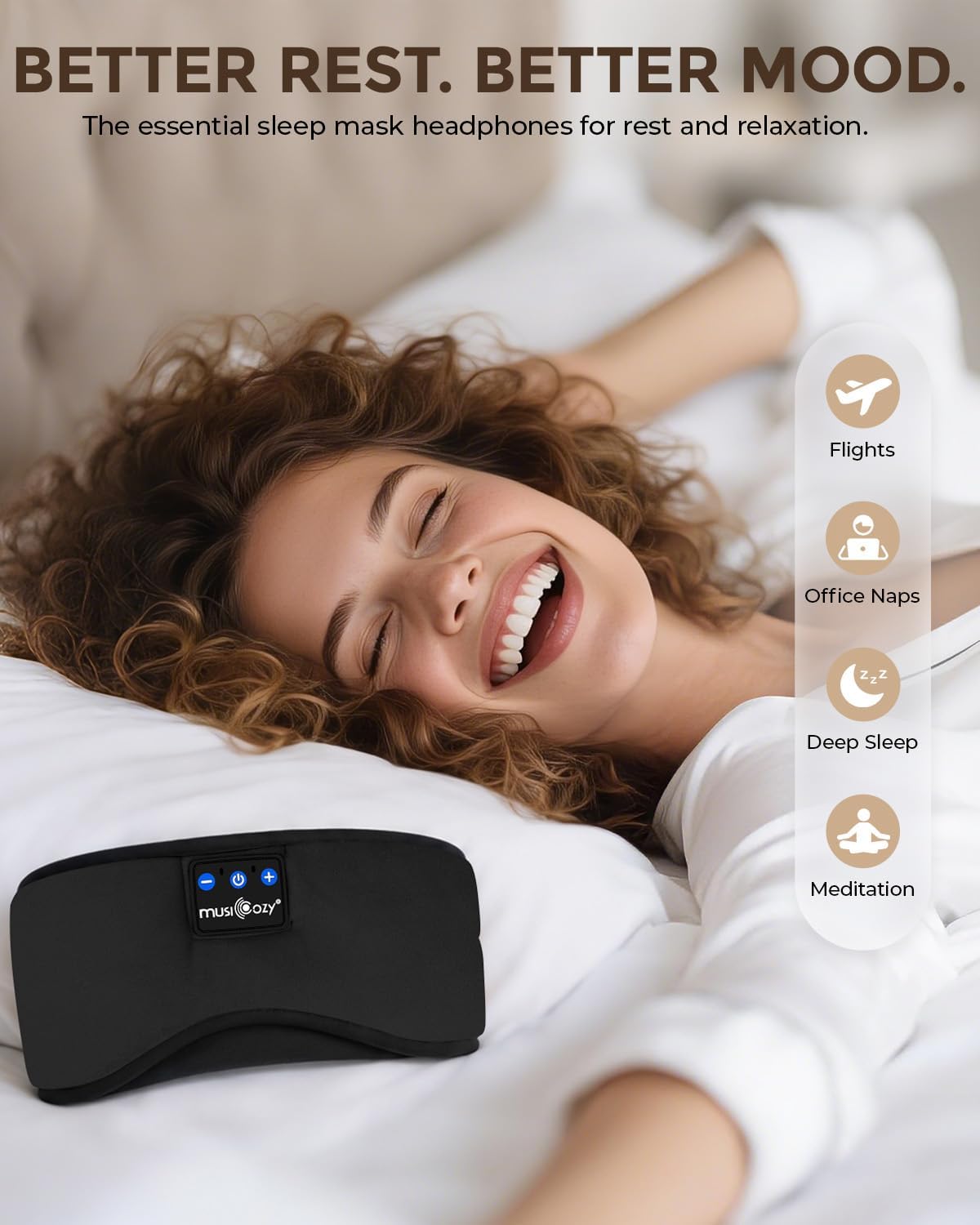 Thumbnail 5 de MUSICOZY Bluetooth Sleep Mask with 16H playtime