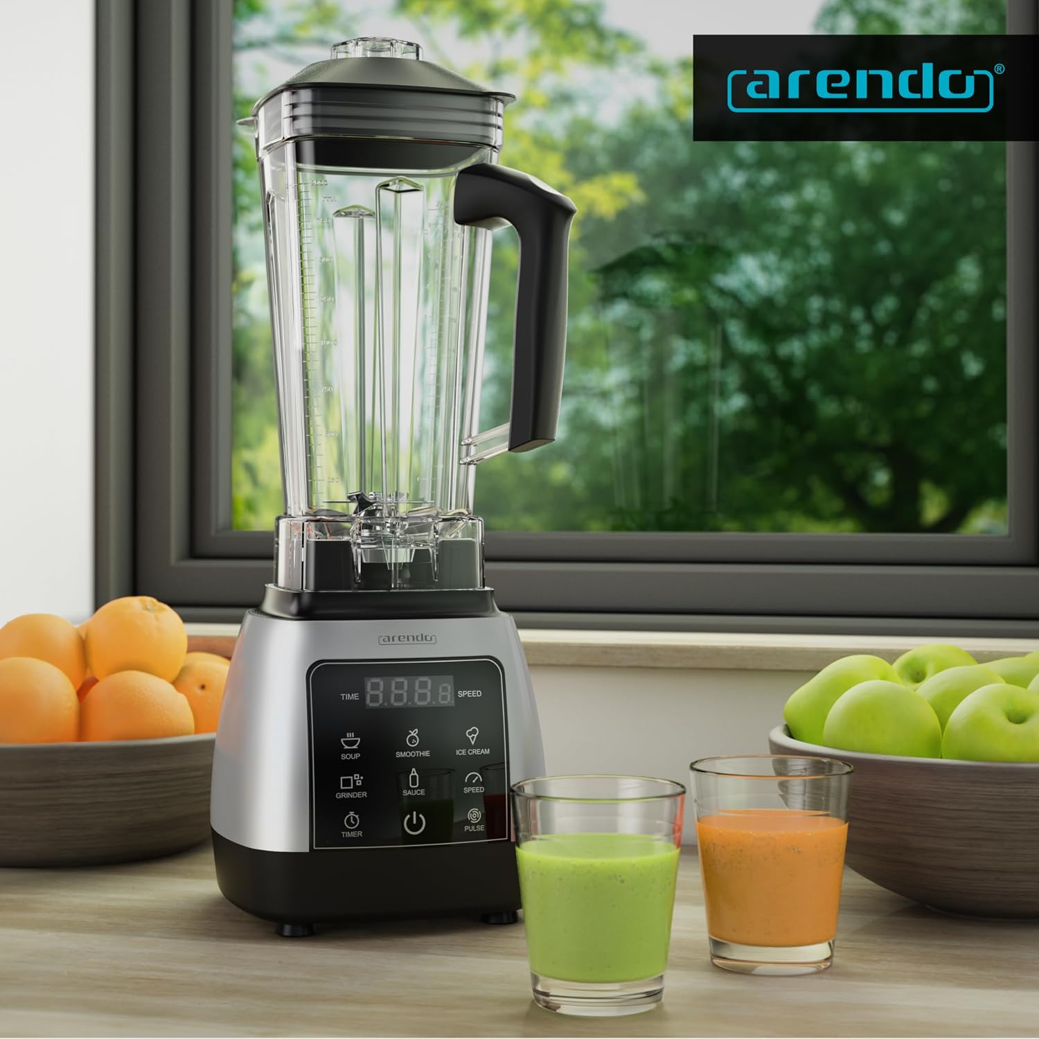 Thumbnail 5 de Arendo Standmixer 2000 Watt mit Touchpanel, 2-l-Behälter und 9 Geschwindigkeitsstufen