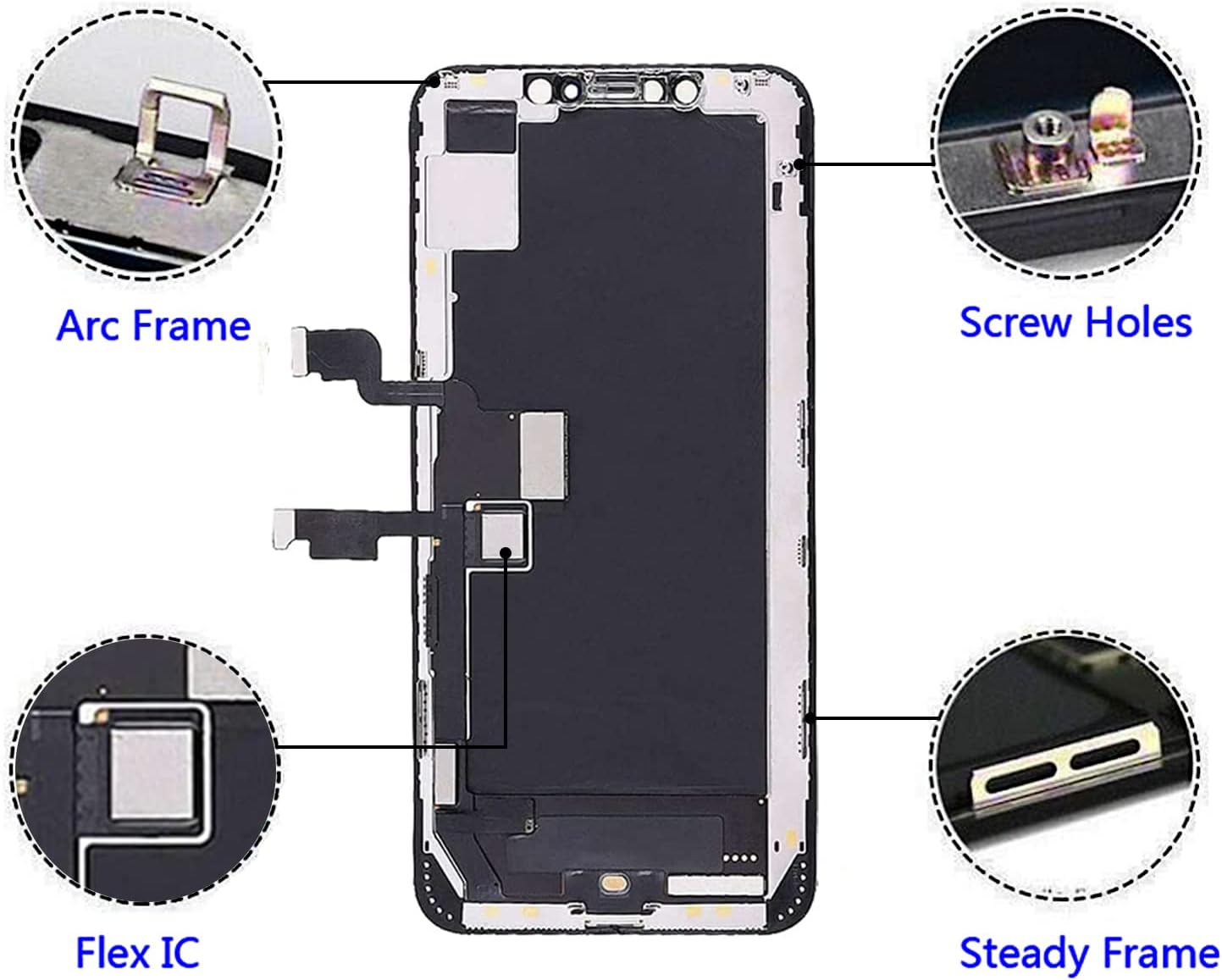 Thumbnail 6 de Brinonac 6.5" iPhone XS Max LCD Screen Replacement Kit – Full Assembly with Tempered Glass