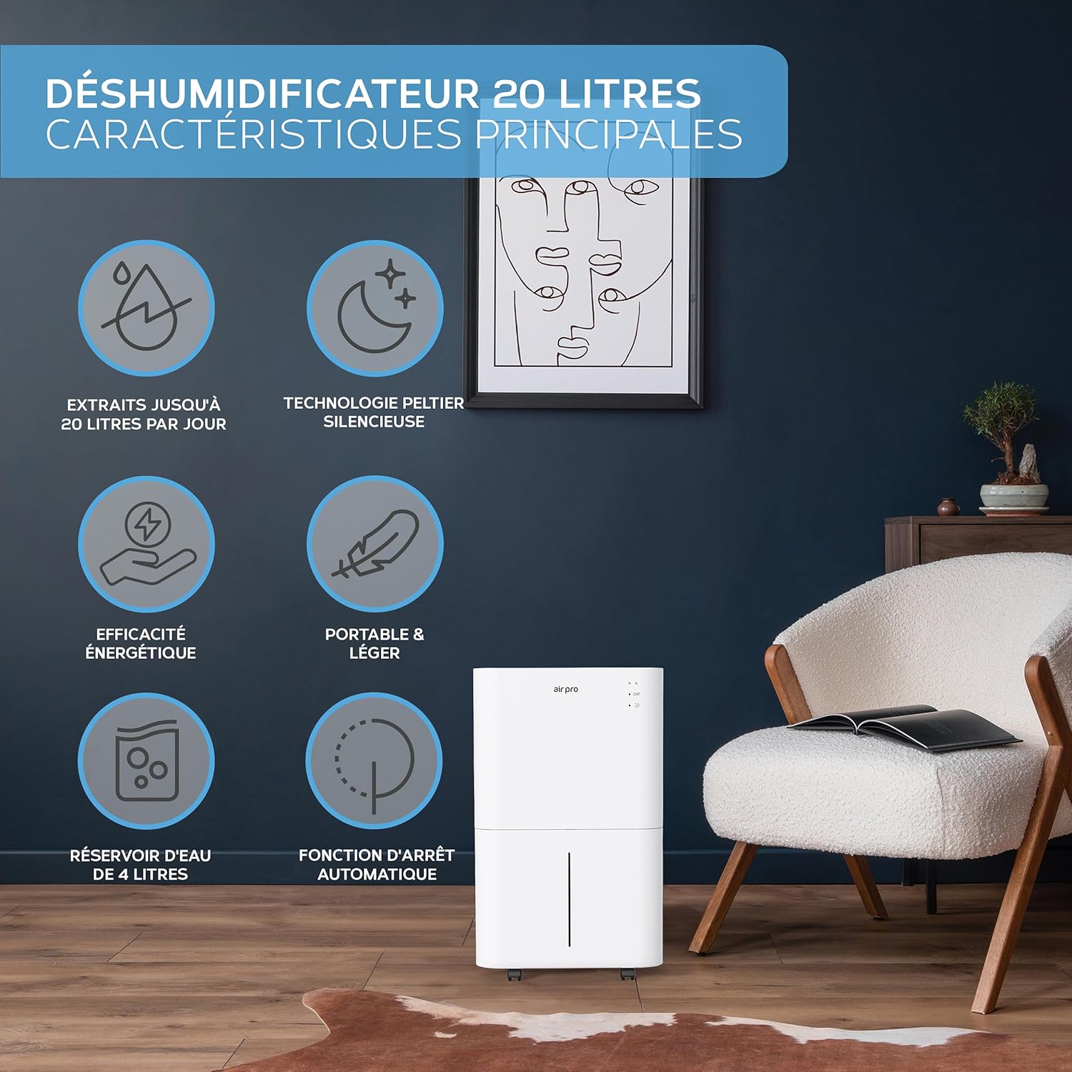 Thumbnail 1 de Air Pro déshumidificateur 20 L/jour 🏠