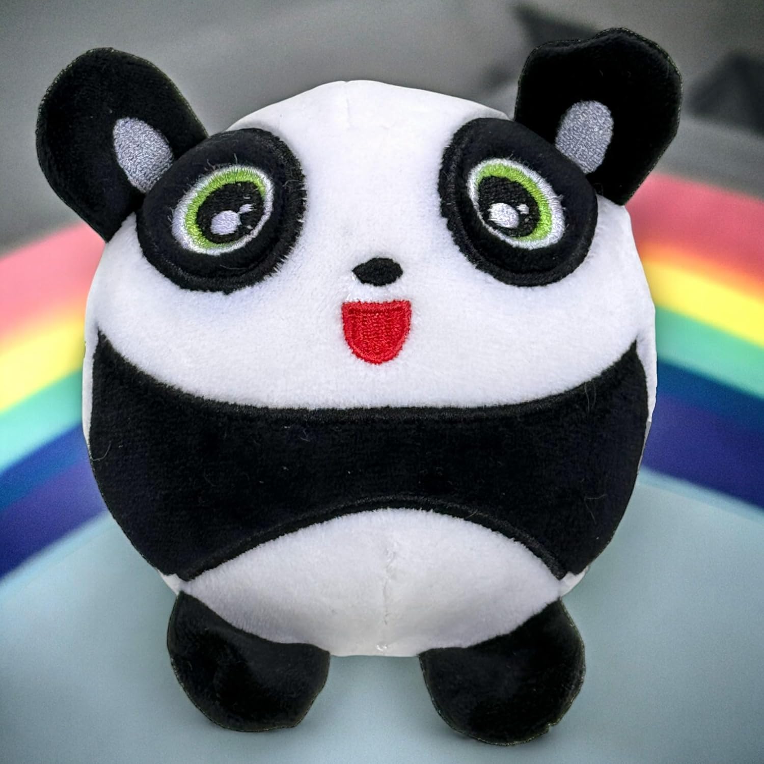 Detalle de MIJOMA Kuscheliger Antistress-Squeezeball – Velvet Plüsch Panda (Ø 10 cm)