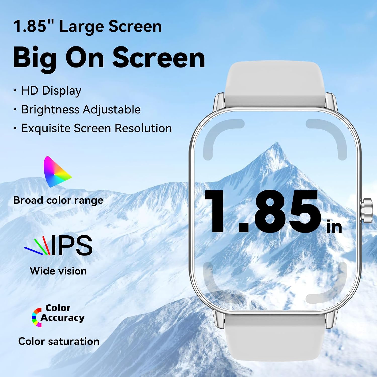 Thumbnail 6 de Smart Watch for Men & Women with Bluetooth Calls and 1.85'' HD Display