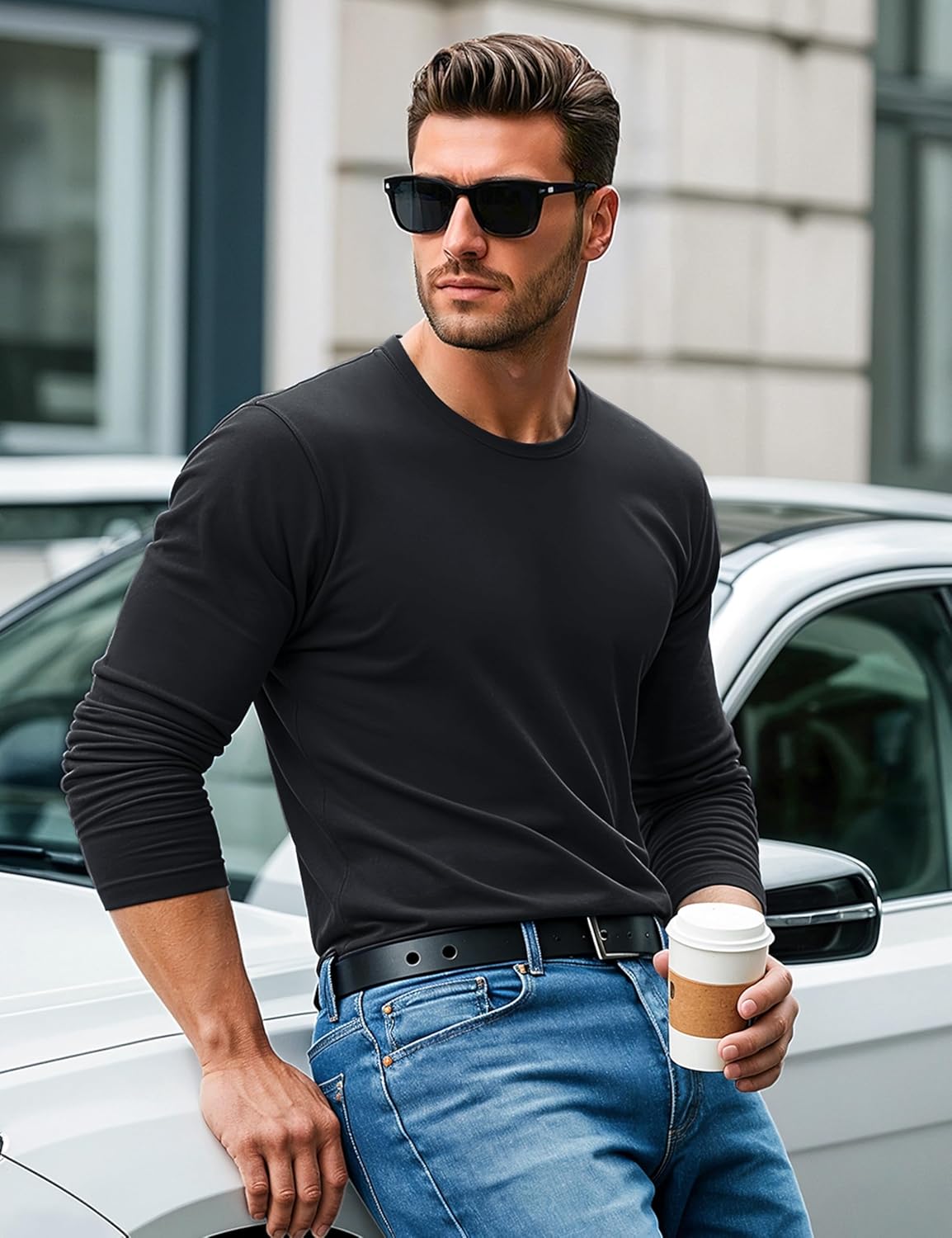 Thumbnail 3 de MAGCOMSEN Felpa uomo con girocollo e cotone: crew neck plain