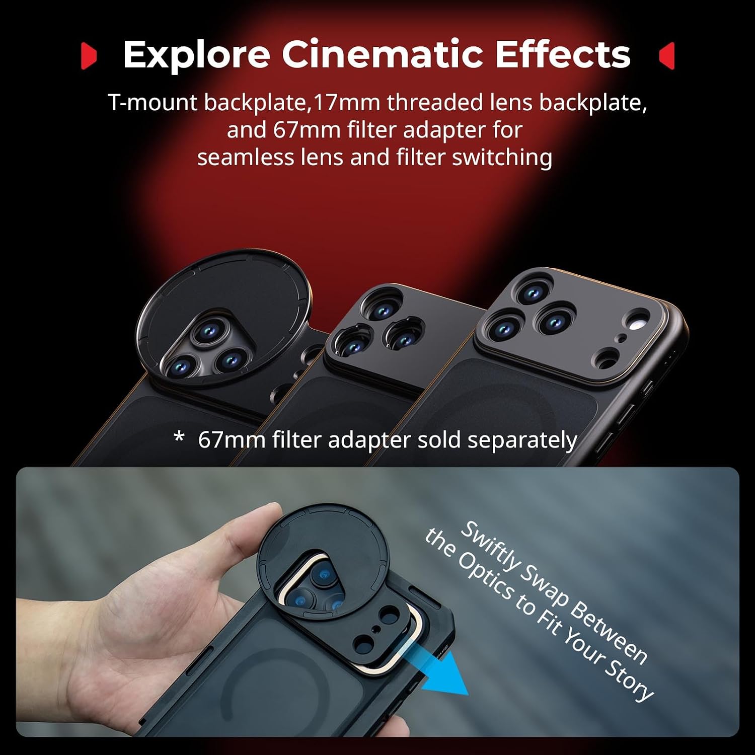 Thumbnail 4 de SmallRig Phone Video Cage Dual Handheld Kit for iPhone 17 Pro Max (5541)
