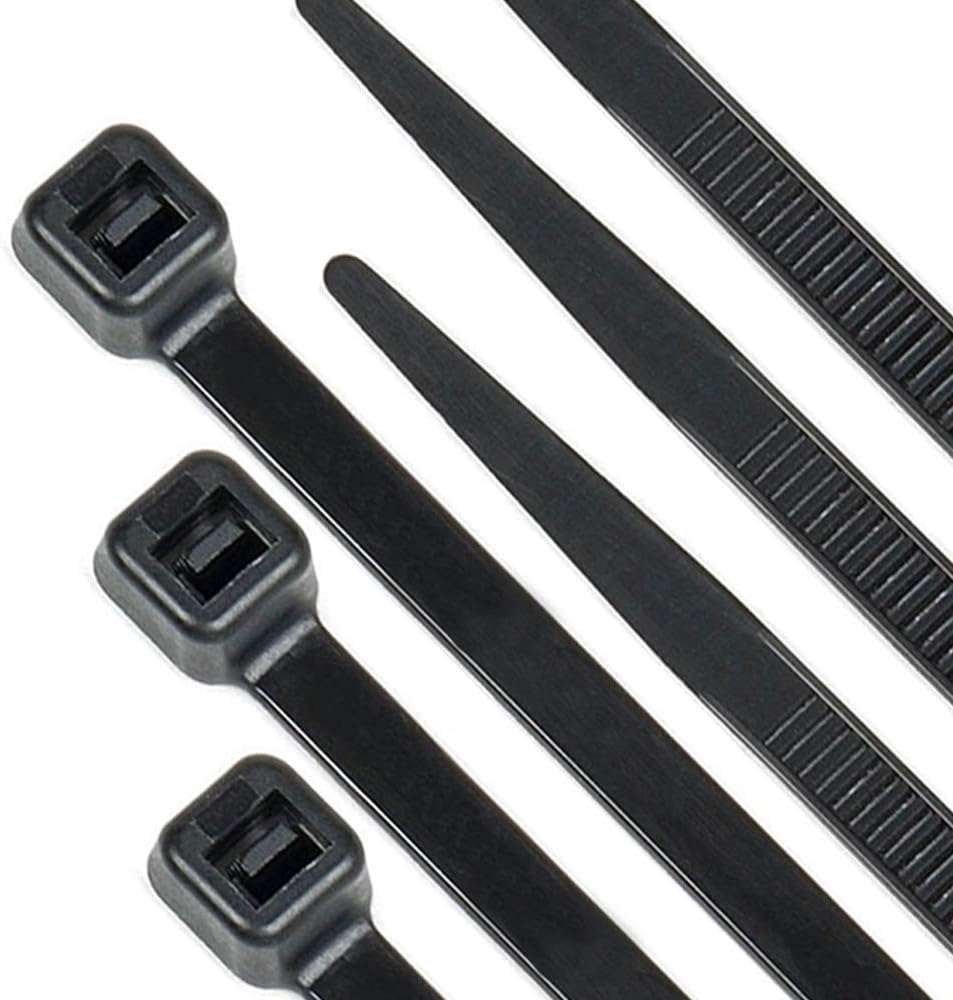 Detalle 2 de Beshine Black Cable Ties (300mm x 3.6mm) – 150-pack, self-locking heavy-duty nylon zip ties