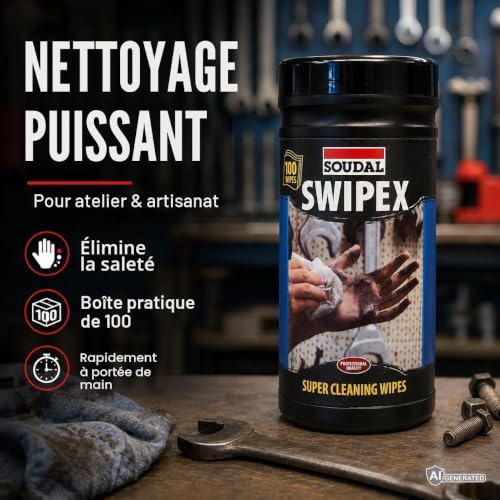 Thumbnail 6 de Soudal Swipex Boîte de 100 Lingettes – Solutions pratiques pour les professionnels