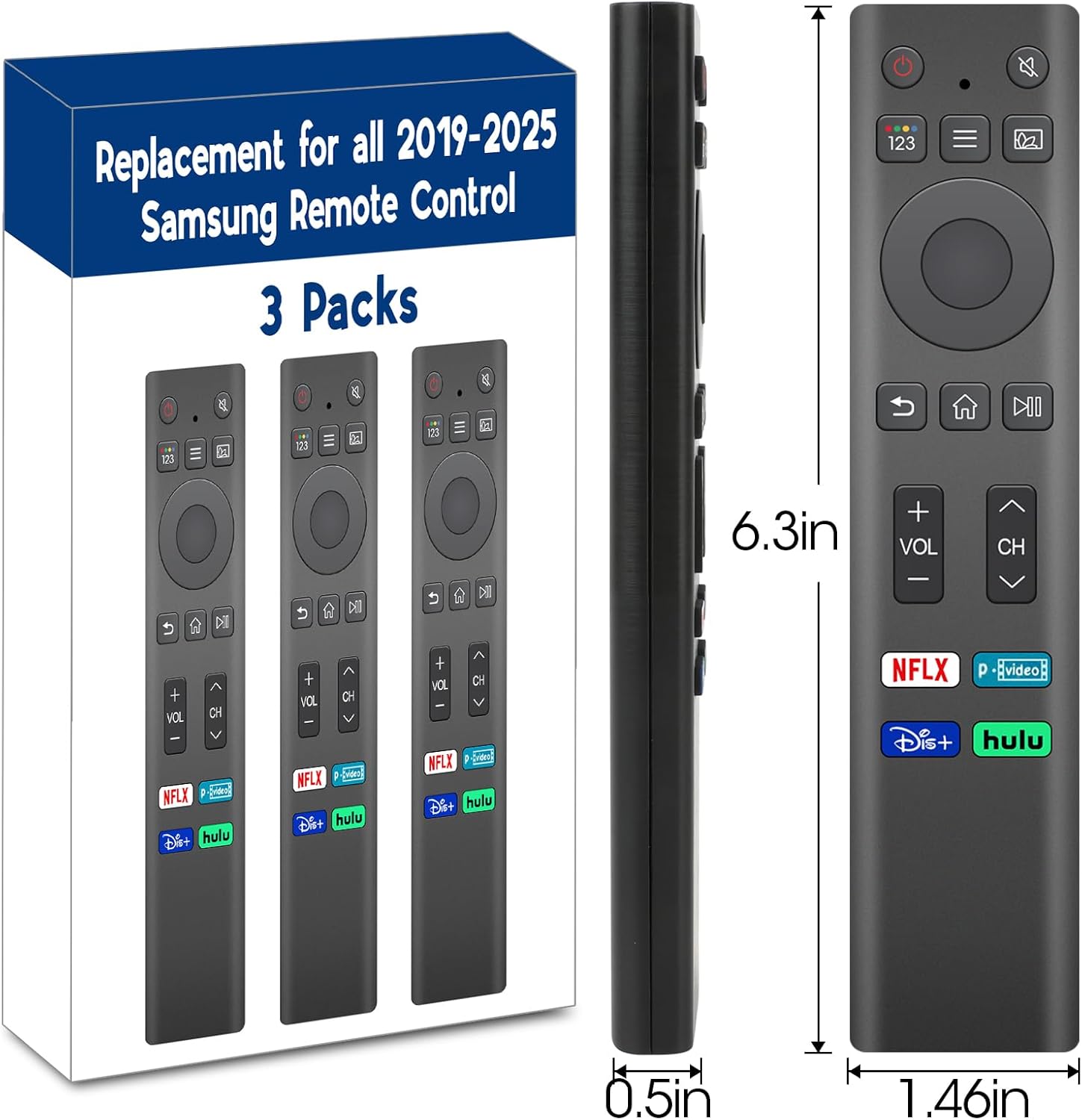 Thumbnail 5 de Replacement Samsung TV Remote 3-Pack