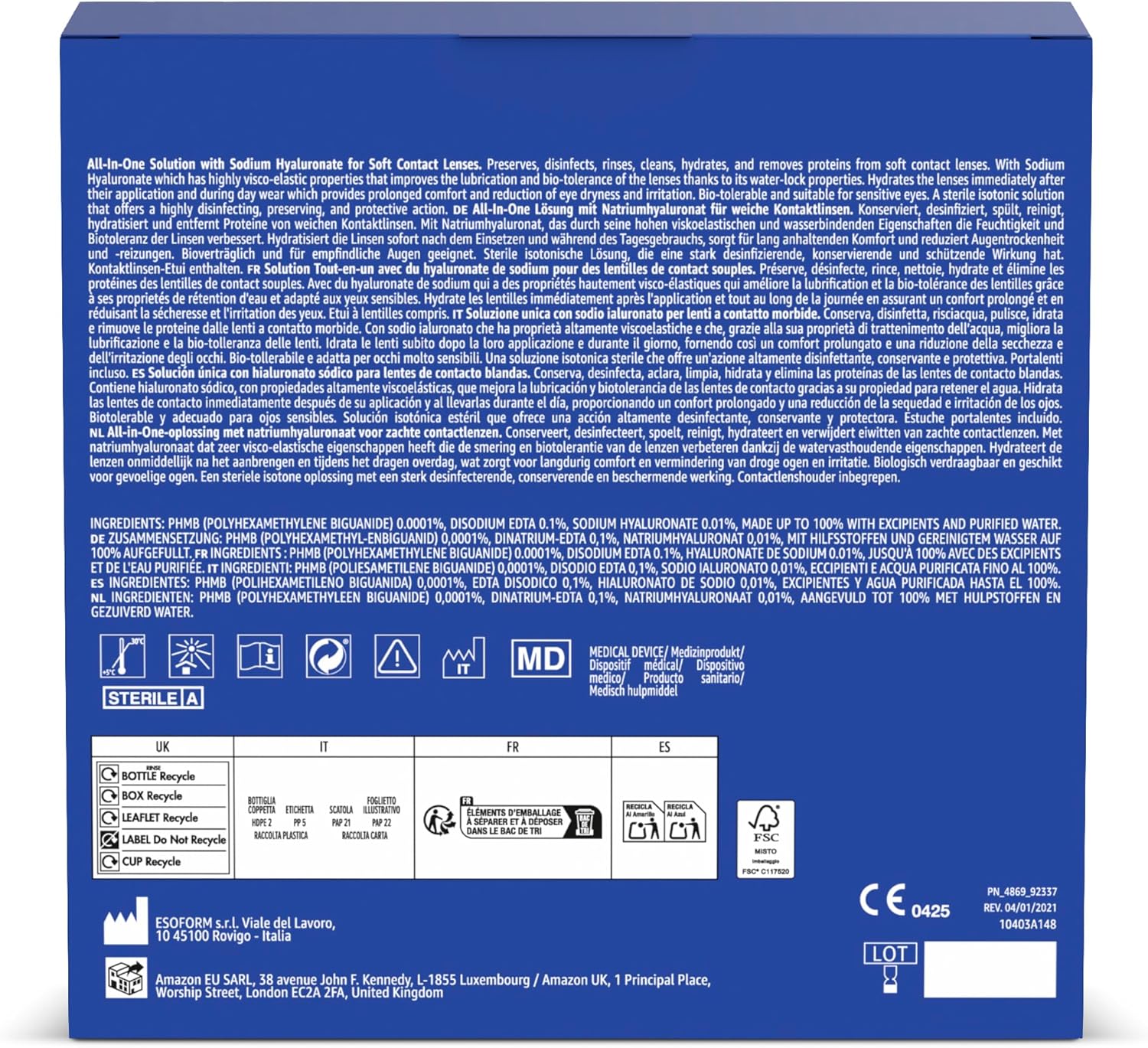 Thumbnail 5 de Healthcare by Amazon All-In-One Solution for Soft Contact Lenses (360ml x3)