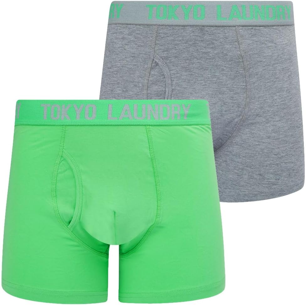 Detalle de Tokyo Laundry Men’s 2 Pack Stretch Cotton Boxer Shorts Set (Gift Box)