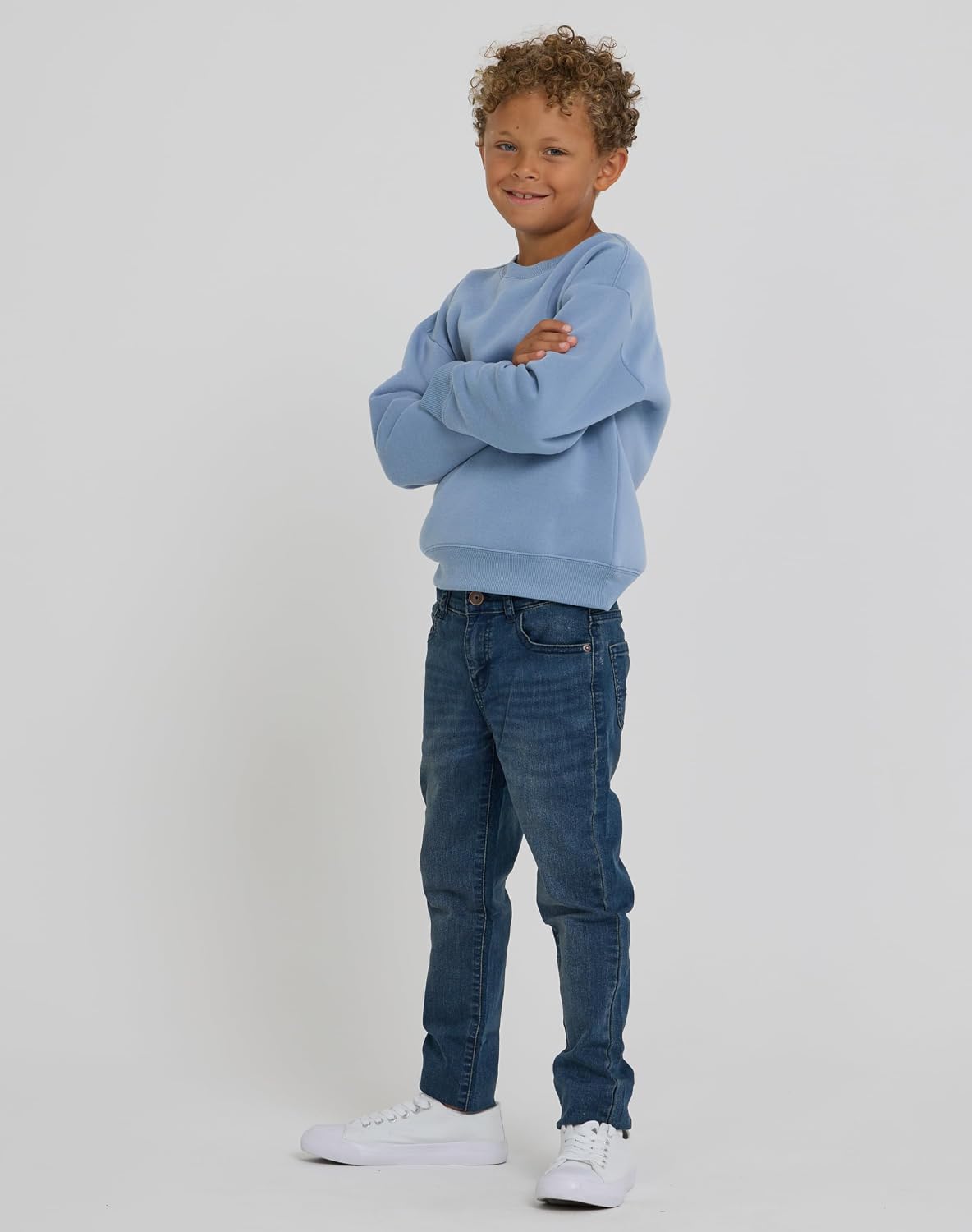 Detalle de PURE CHAMP 3-Pack Boys’ Fleece Crewneck Sweatshirts, Midweight, 4-Way Stretch