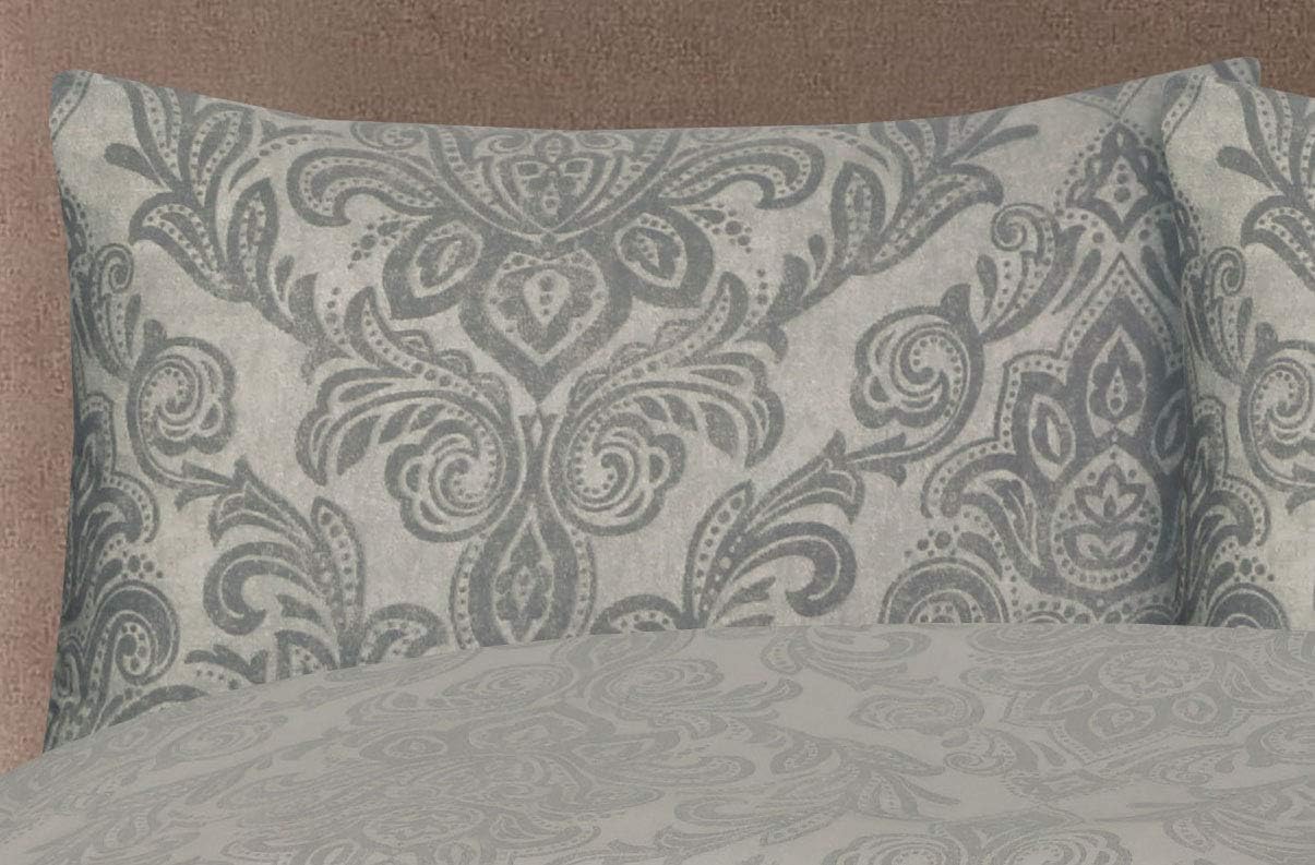 Thumbnail 2 de Prime Linens Brushed Microfibre Duvet Cover Set – 4 Pieces in Grey (King)