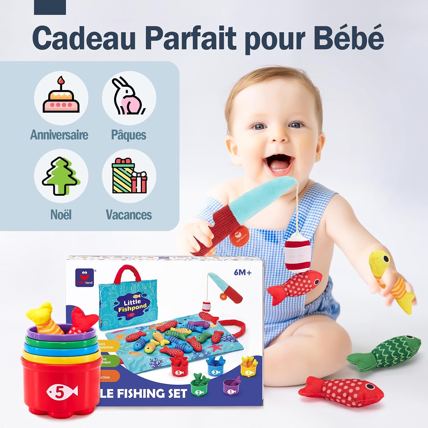 Thumbnail 6 de hahaland Jouet Bébé Jeux Montessori 22 pièces