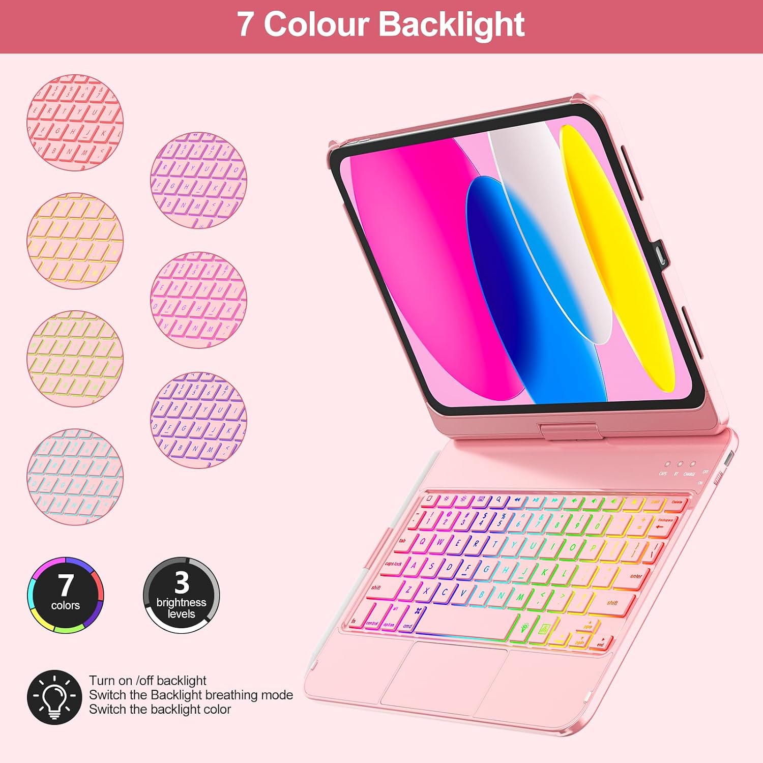 Detalle de MMK Keyboard Case for iPad A16 11th Gen 11in, backlit keyboard
