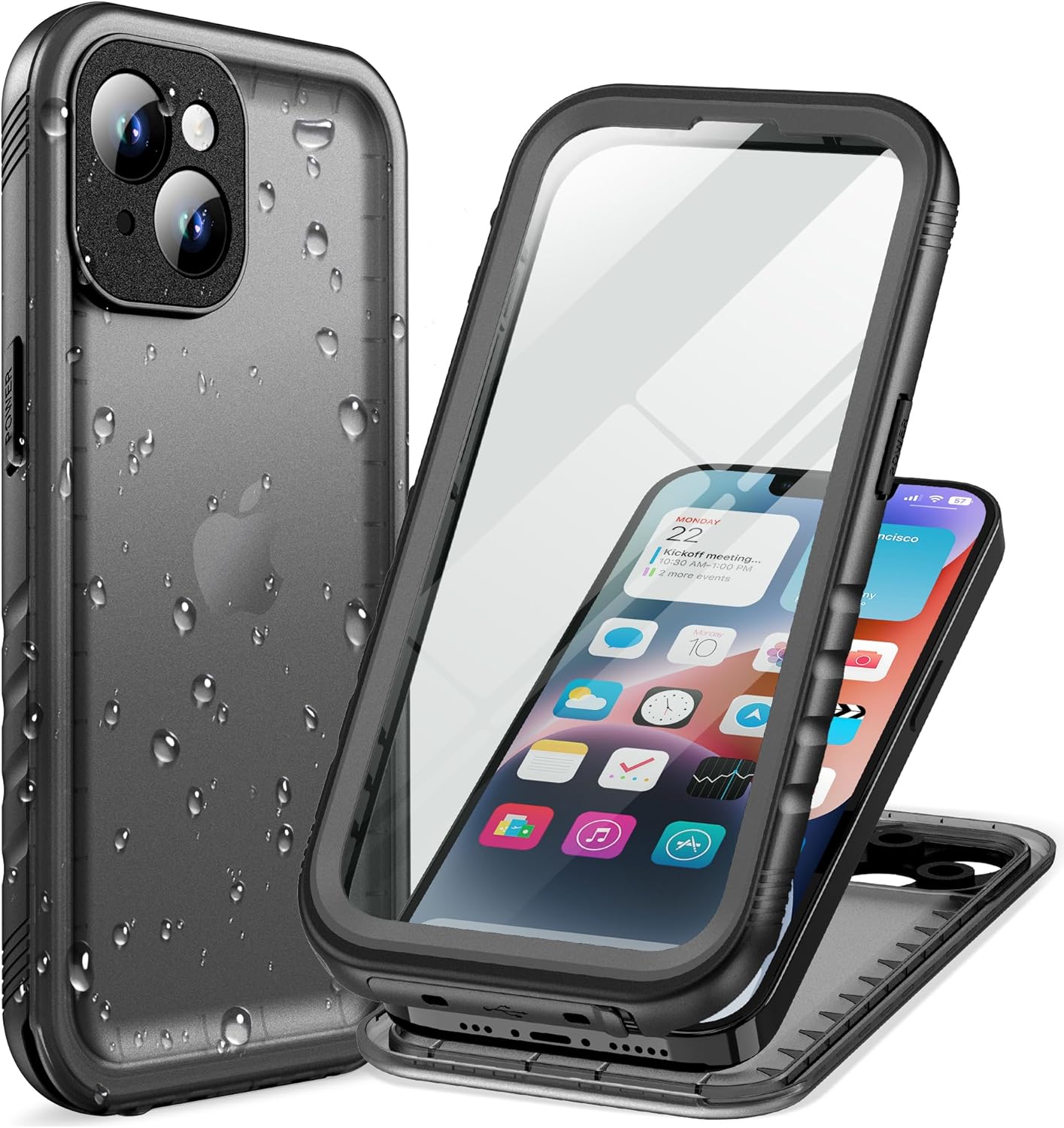 Detalle de Cozycase for iPhone 14 Case Waterproof - 360 Heavy Duty with Screen and Camera Protector