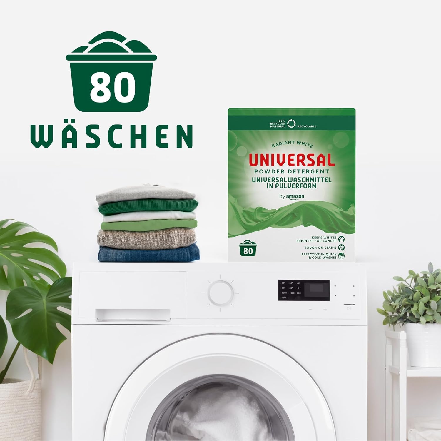 Detalle de Universal Waschpulver 4,8 kg – 80 Waschladungen von Amazon