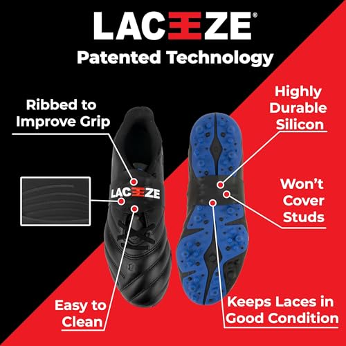 Detalle 2 de LACEEZE Lace Band for Football Boots (Black) – Lace Cover for Kid and Adult Shoes