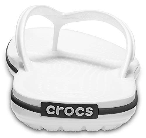 Detalle de Crocs Crocband Flip Unisex Blanco (36/37 EU) – Sandalia ligera con suela EVA