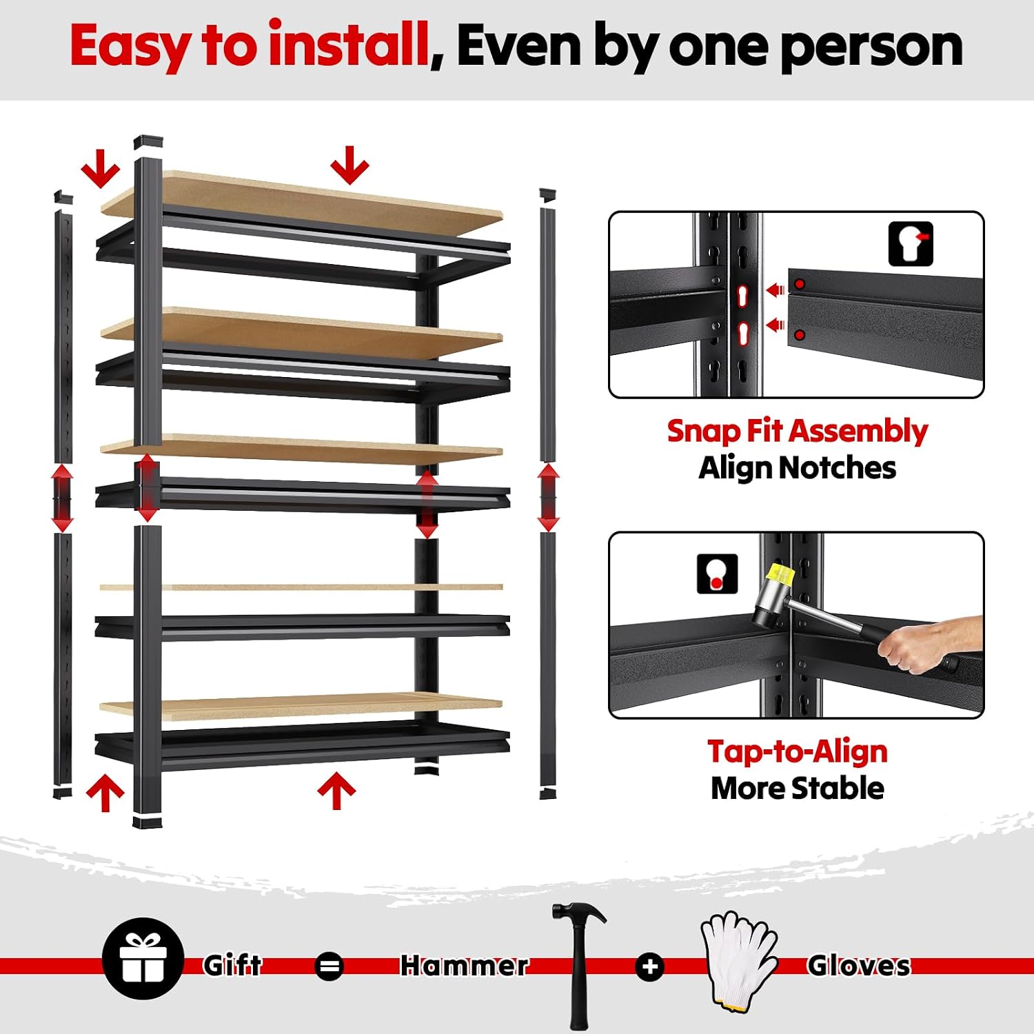 Detalle 2 de Garage Shelving Unit, SPCC Carbon Steel