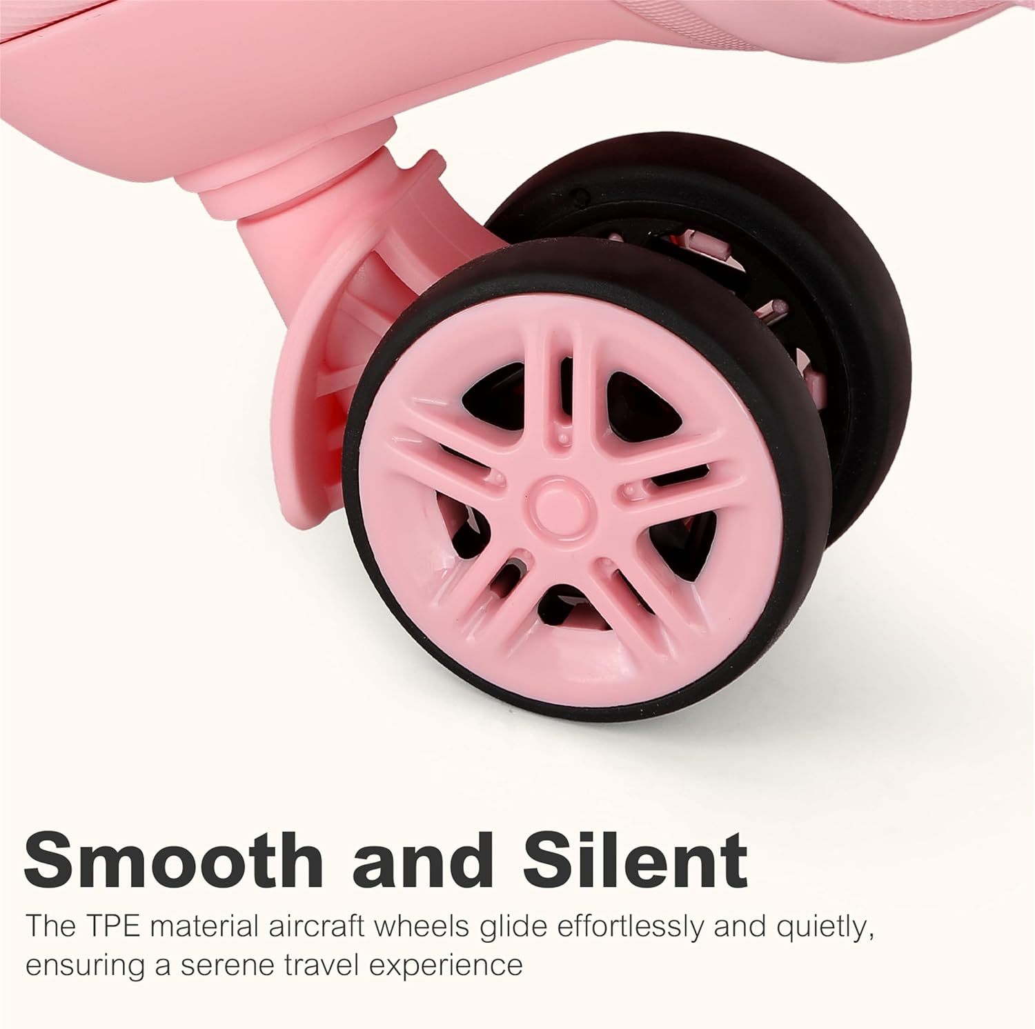 Thumbnail 4 de Kono 20 Inch Cabin Suitcase – ABS+PC Hardshell Carry-On with TSA Lock and Spinner Wheels (Pink)