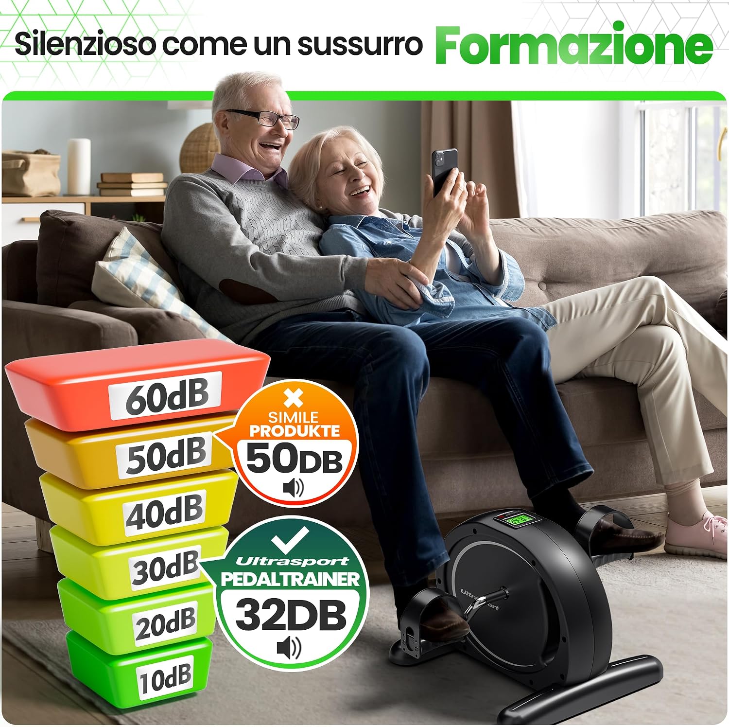 Detalle de Ultrasport Pedaliera riabilitazione 2 in 1