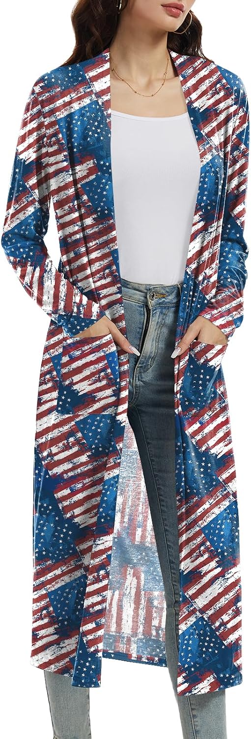 Detalle 2 de AYIFU Women's Maxi Cardigan