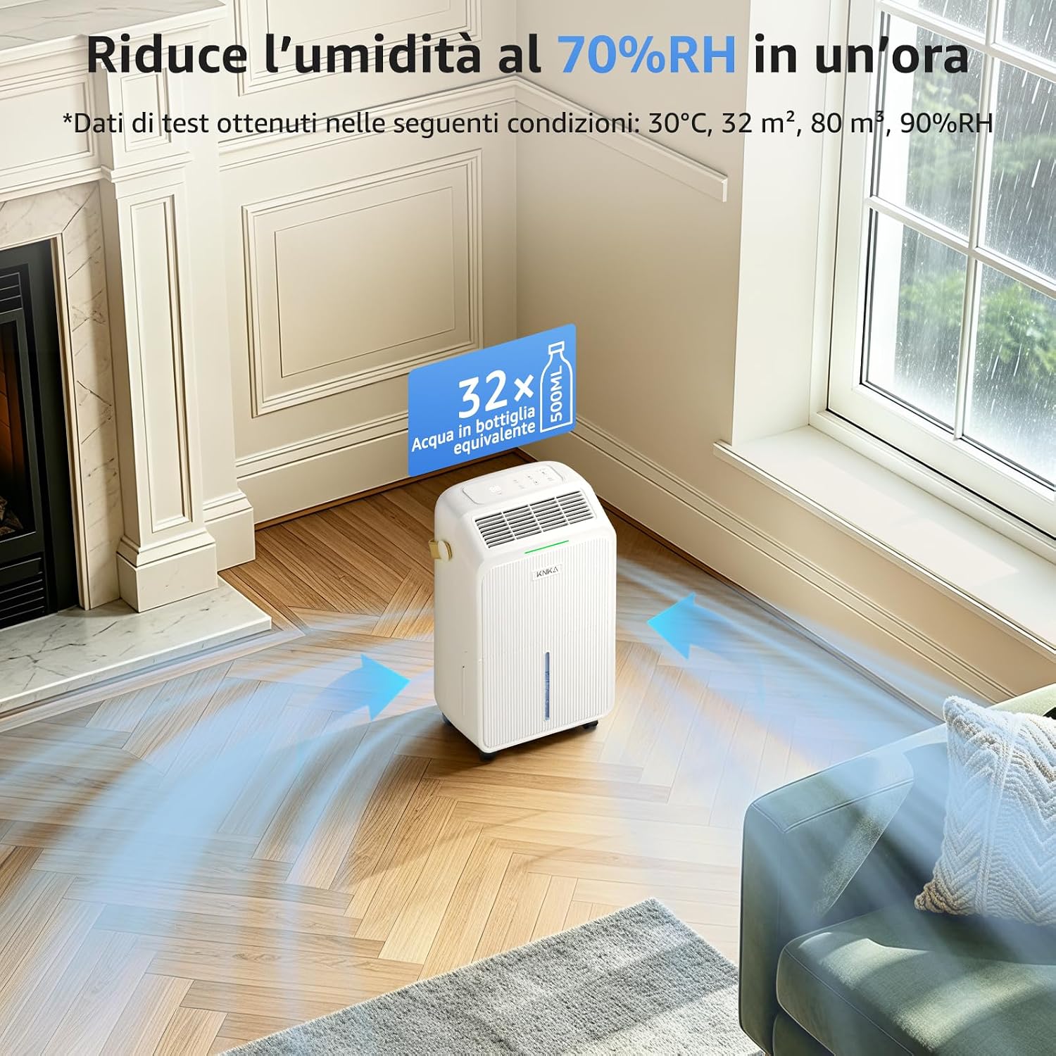Detalle de KNKA Deumidificatore 16L/24h per casa