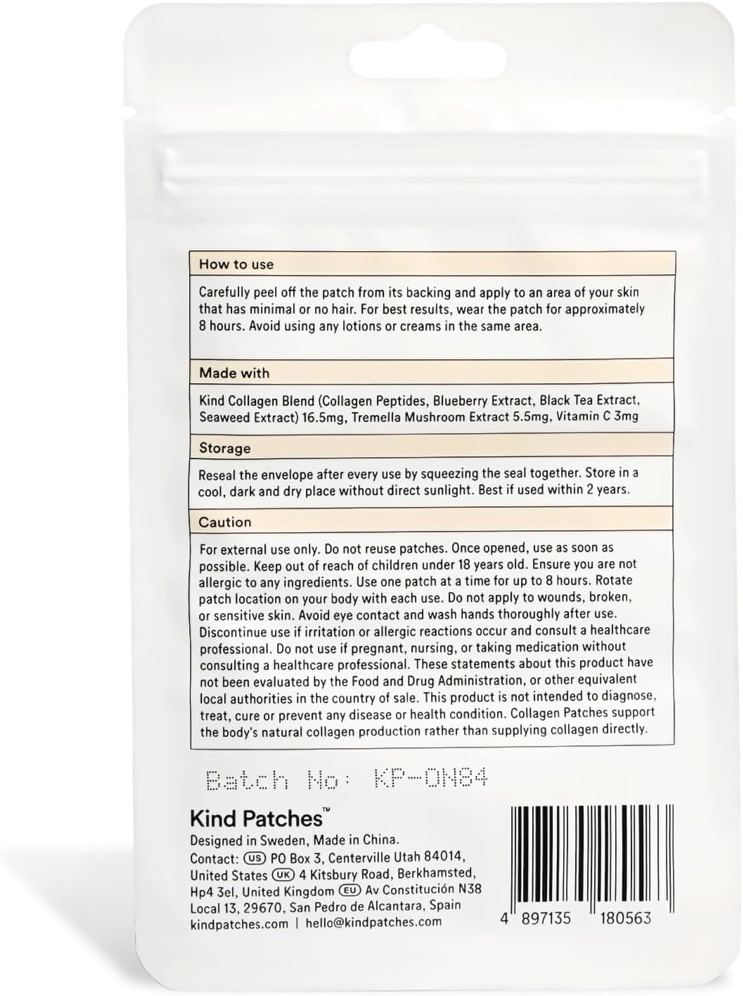 Detalle 2 de Kind Collagen Patches 30 Count