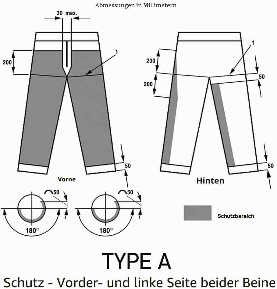 Detalle de Oregon Yukon Kettensägen-Schnittschutzhose Typ A, Klasse 1 – Größe XL (EU 54–56)