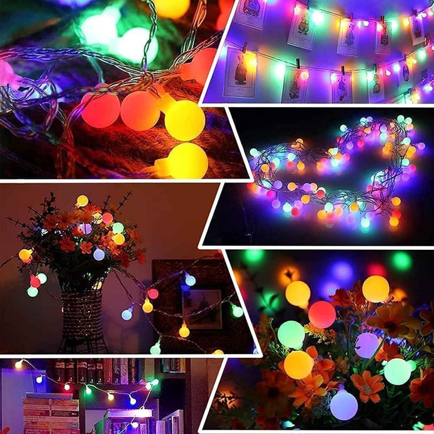 Thumbnail 6 de ENLACE LED Kugel-Lichterkette 4 m, 40 bunte LEDs – batteriebetrieben
