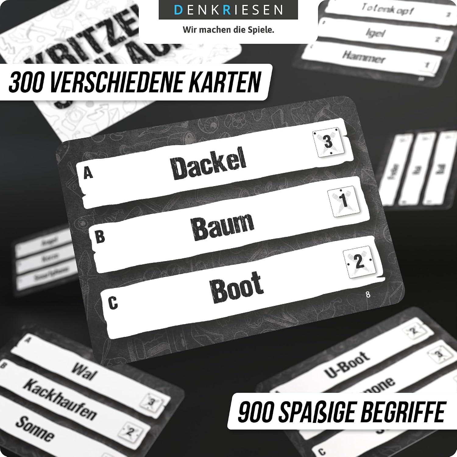 Thumbnail 2 de DENKRIESEN Partyfieber Kritzelschlacht 300 Karten