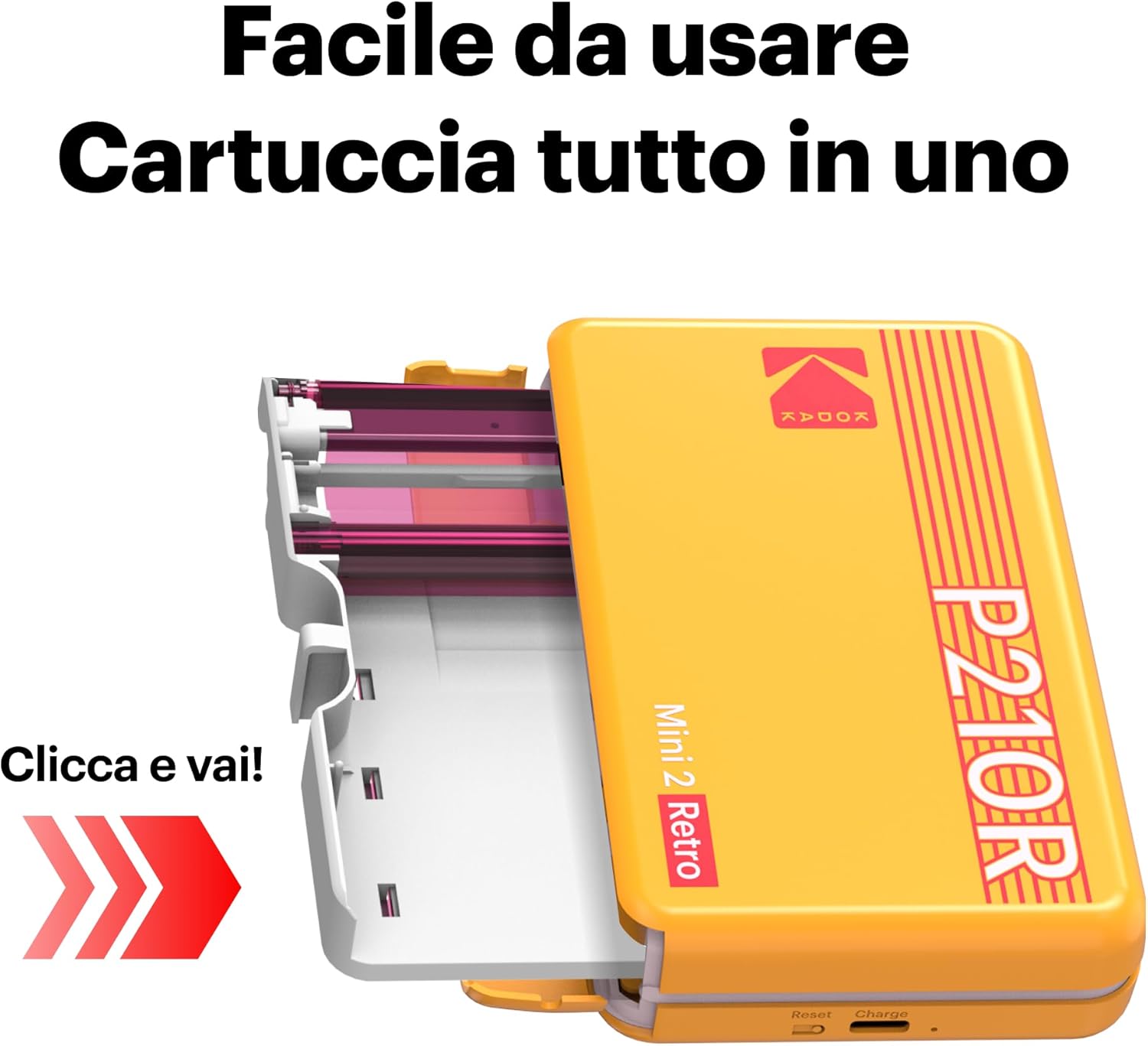 Thumbnail 3 de KODAK Mini 2 Retro stampante fotografica portatile per smartphone Bluetooth (nero)