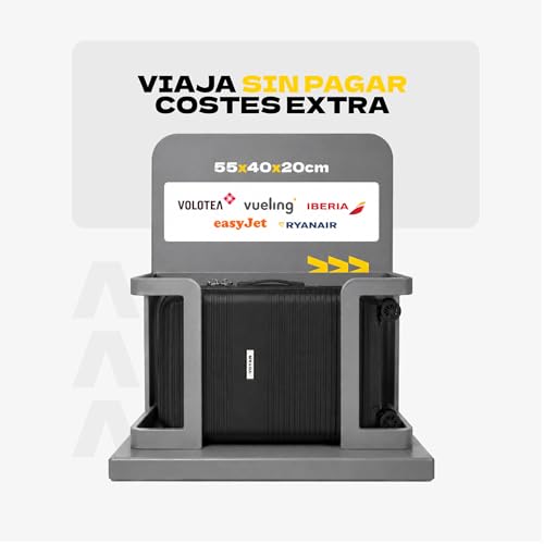 Detalle de VOYAN Maleta Cabina 55x40x20 Bio: Trolley Rígido ABS Lightweight con Ruedas Dobles