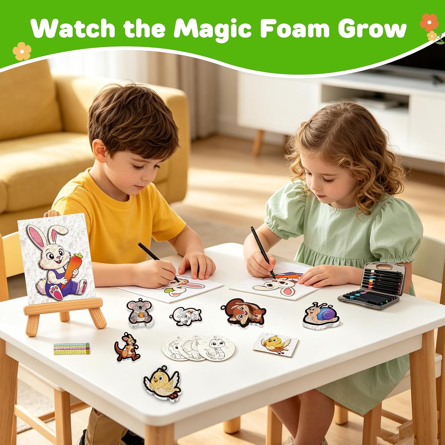 Detalle de ZHFEIIRU 3D Art Kit, Aqua Puffs Princesses – Mess-Free, Creative Craft for Kids